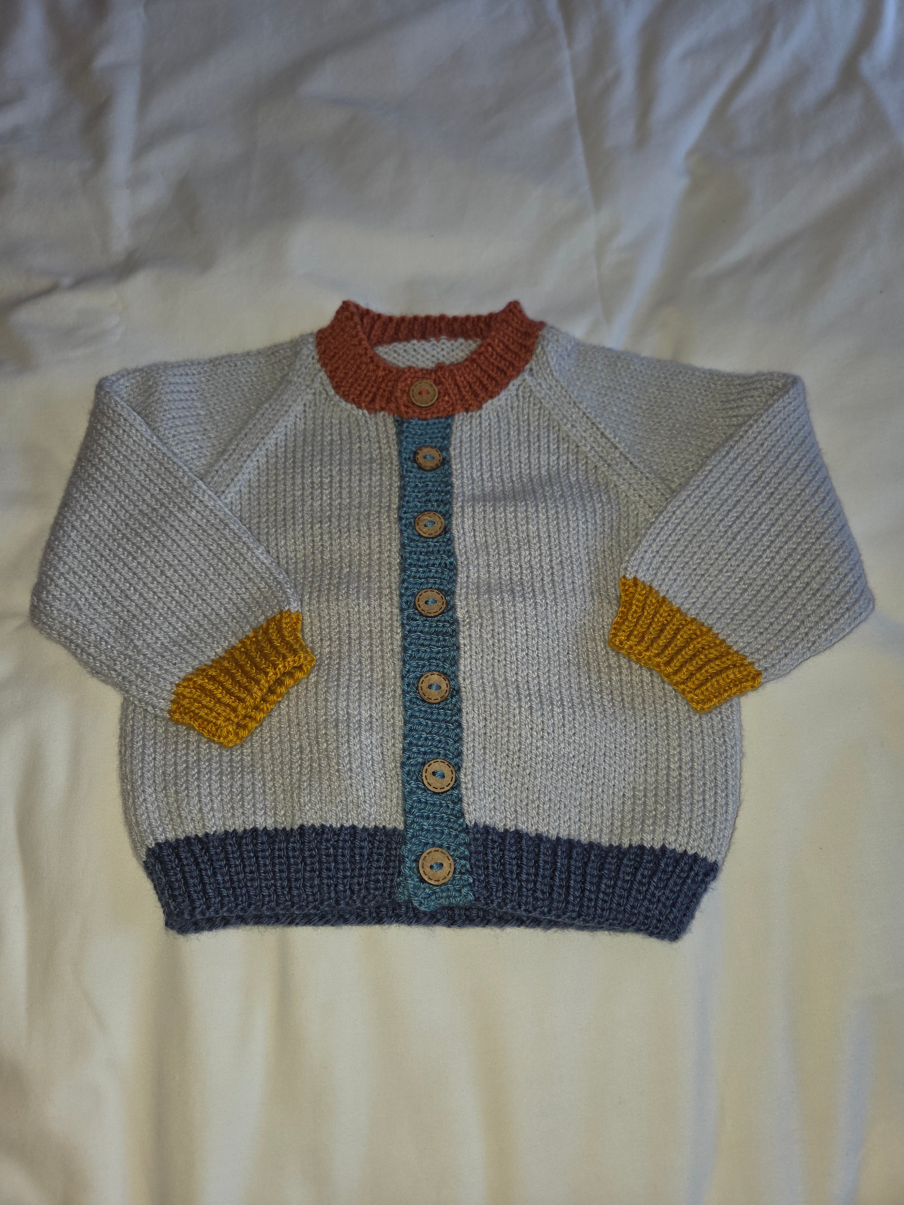 Brighten my Ribs Cardi - 1-2 yr multi (Copy)