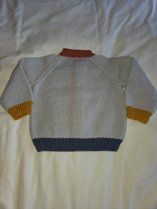 Brighten my Ribs Cardi - 1-2 yr multi (Copy)